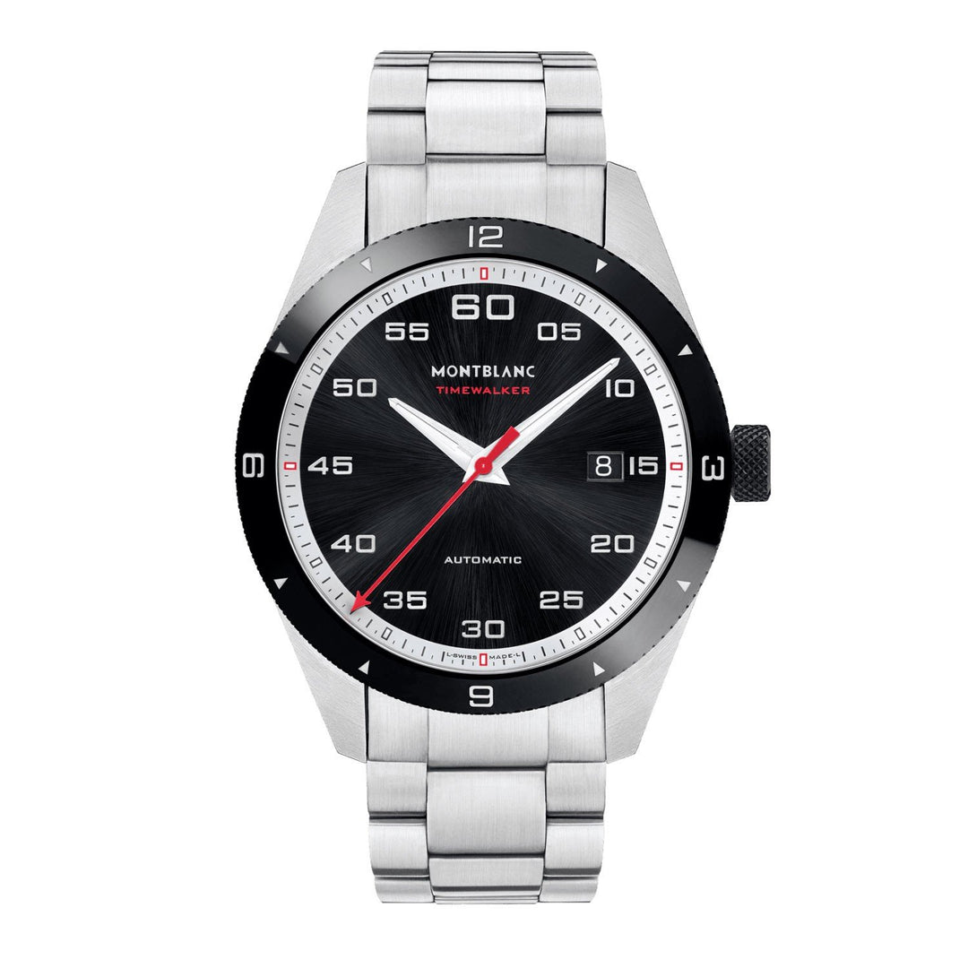 Montblanc orologio uomo TimeWalker Automatic Date nero 41mm acciaio ghiera ceramica 116060 - Gioielleria Capodagli