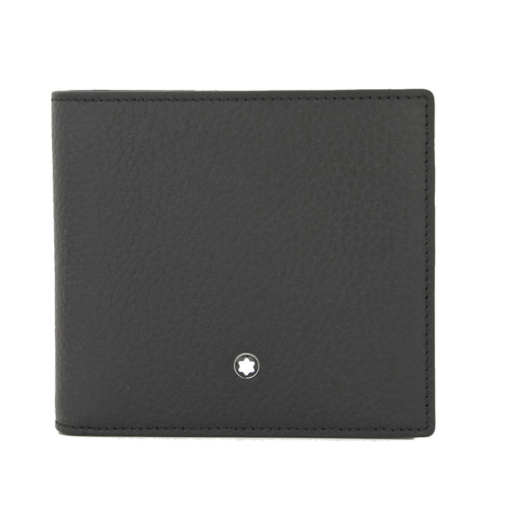 Montblanc portafoglio 4 scomparti con portamonete Meisterstück Soft Grain nero 126253 - Gioielleria Capodagli