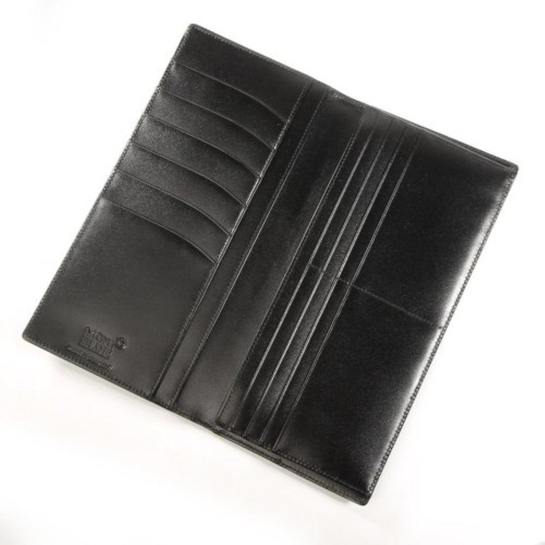 Montblanc portafoglio verticale 14 scomparti e tasca con cerniera Meisterstück nero 7165 - Gioielleria Capodagli