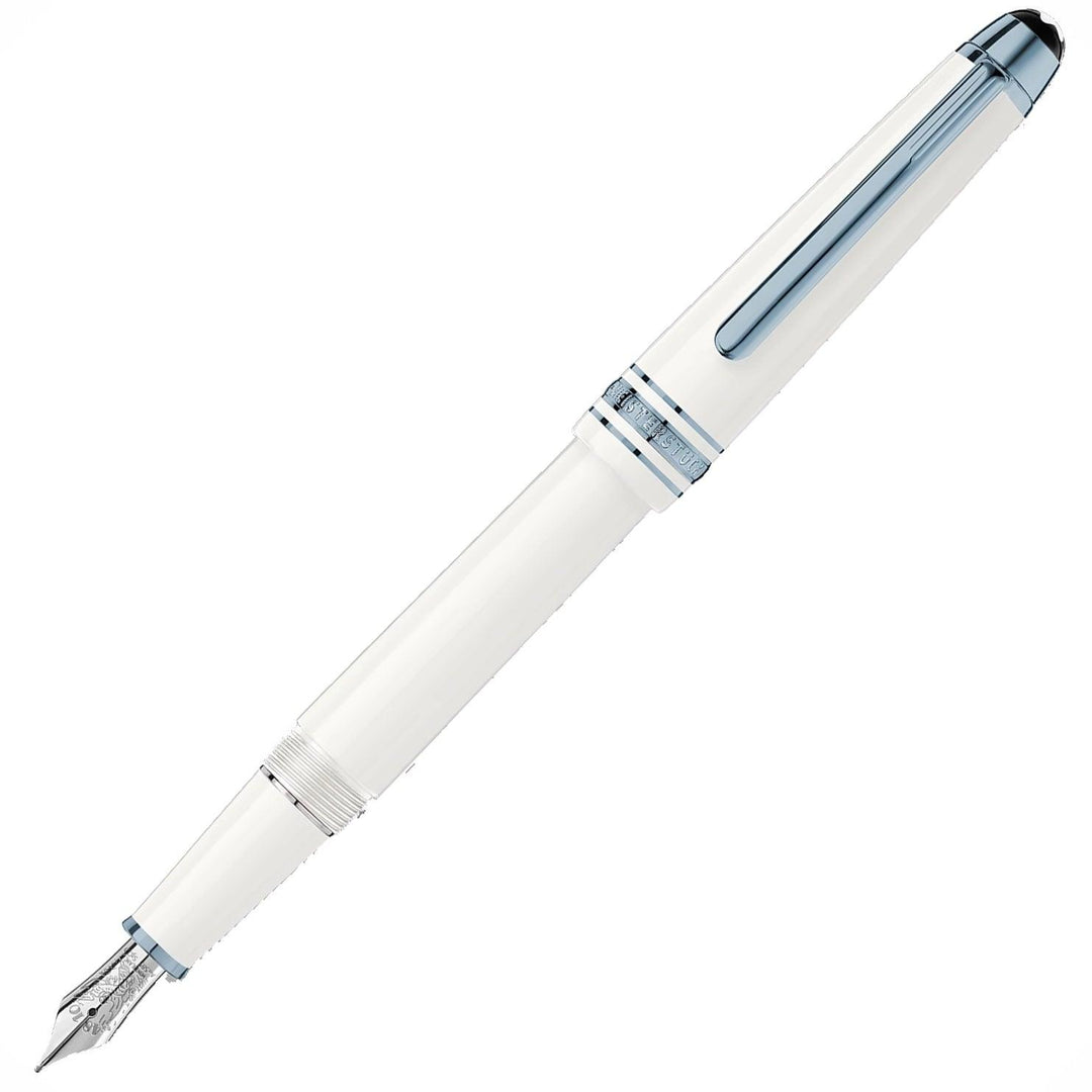 Montblanc stilografica Meisterstück Glacier Classique bianca punta F 129398 - Capodagli 1937