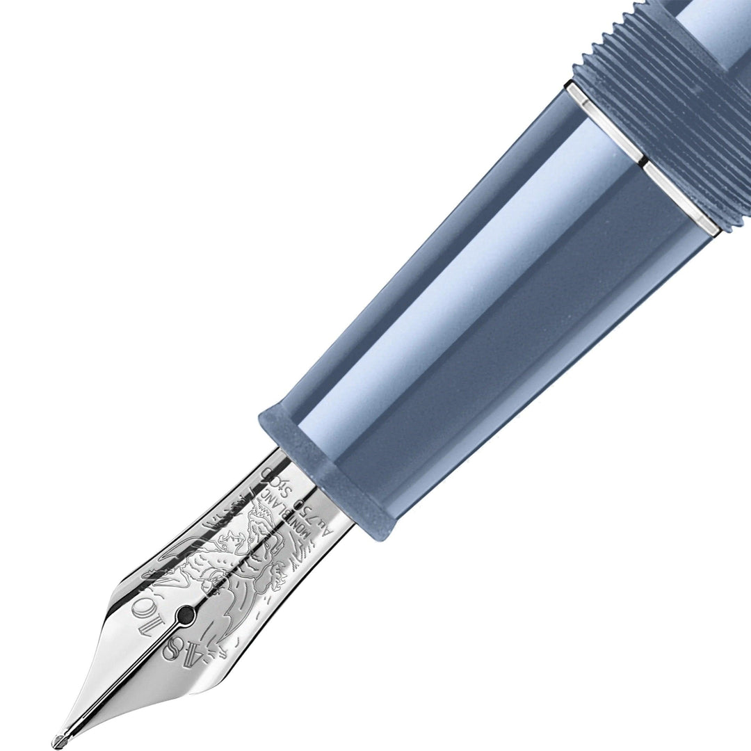 Montblanc stilografica Meisterstück Glacier Doué blu punta M 129403 - Capodagli 1937