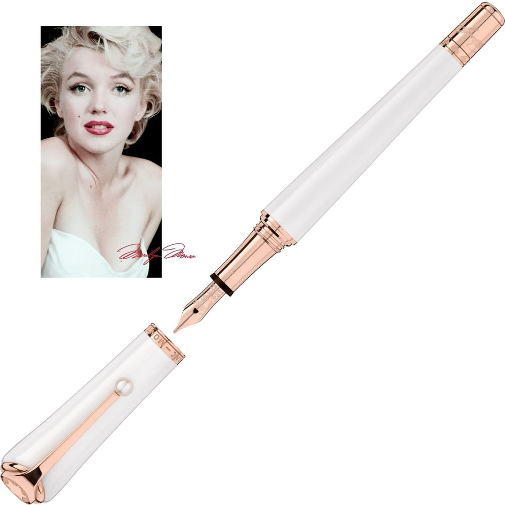 Montblanc stilografica Muses Marilyn Monroe Special Edition Pearl punta F 117883 - Gioielleria Capodagli
