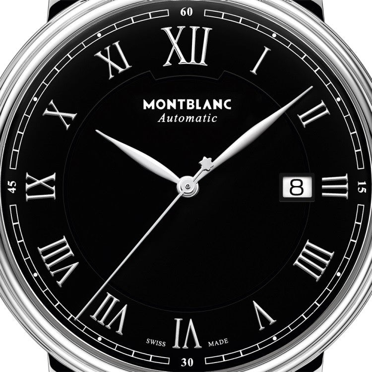 Montblanc orologio Tradition Automatic Date 40mm nero acciaio 116483 - Gioielleria Capodagli