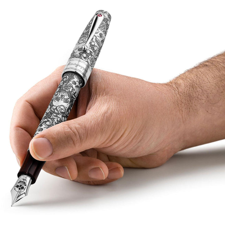 Montegrappa stilografica Skulls & Roses Extra La Rinascita limited edition ISSKN-SE - Capodagli 1937