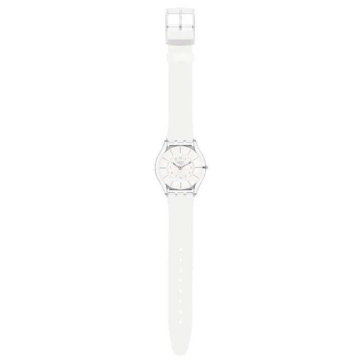 Reloj Swatch WHITE CLASSINESS AGAIN Originals Skin 34mm SS08K102