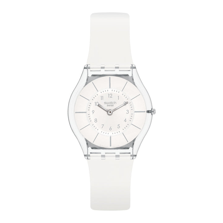 Reloj Swatch WHITE CLASSINESS AGAIN Originals Skin 34mm SS08K102