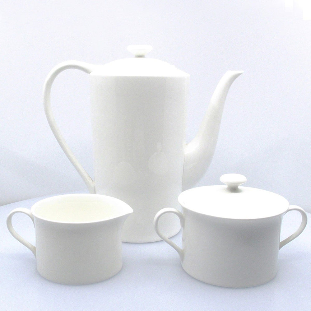 Narumi servizio da tè 3 pezzi caffettiera lattiera zuccheriera porcellana Bone China A/0558 - Gioielleria Capodagli