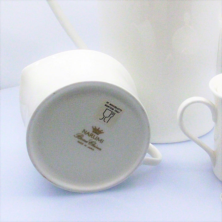 Narumi servizio da tè 3 pezzi caffettiera lattiera zuccheriera porcellana Bone China A/0558 - Gioielleria Capodagli