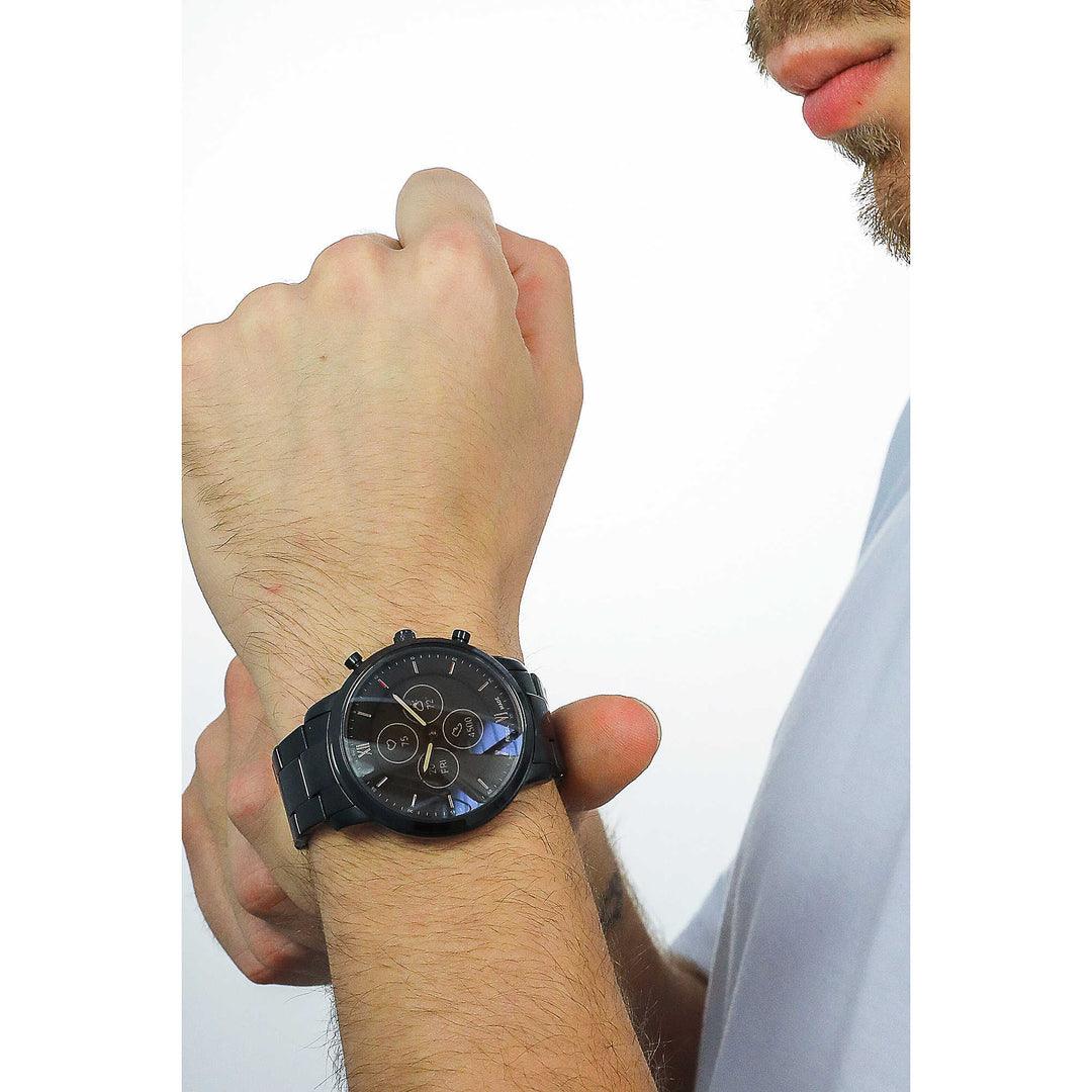 Fossil orologio smartwatch ibrido HR Neutra 45mm con bracciale in acciaio nero FTW7027 - Capodagli 1937