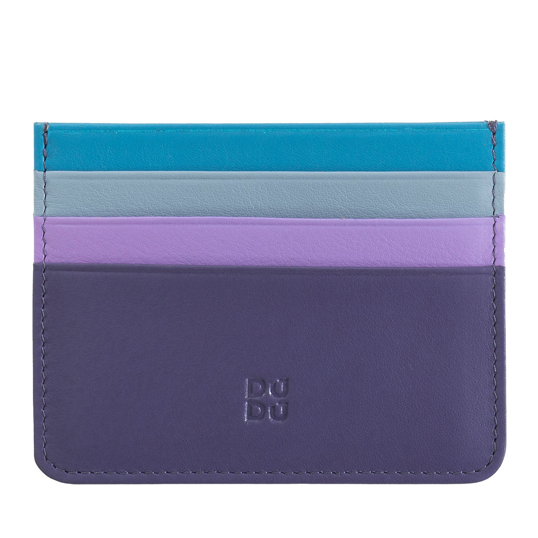 Colorful leather Nappa 6 pocket credit card holder DUDU