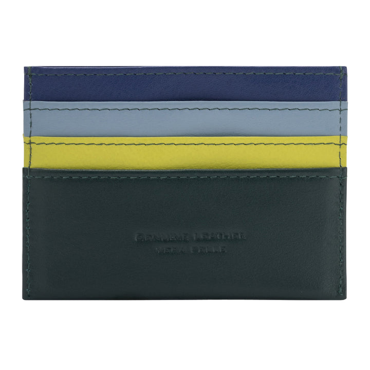 Porta carte di credito colorato in pelle Nappa 6 tasche DUDU - Capodagli 1937