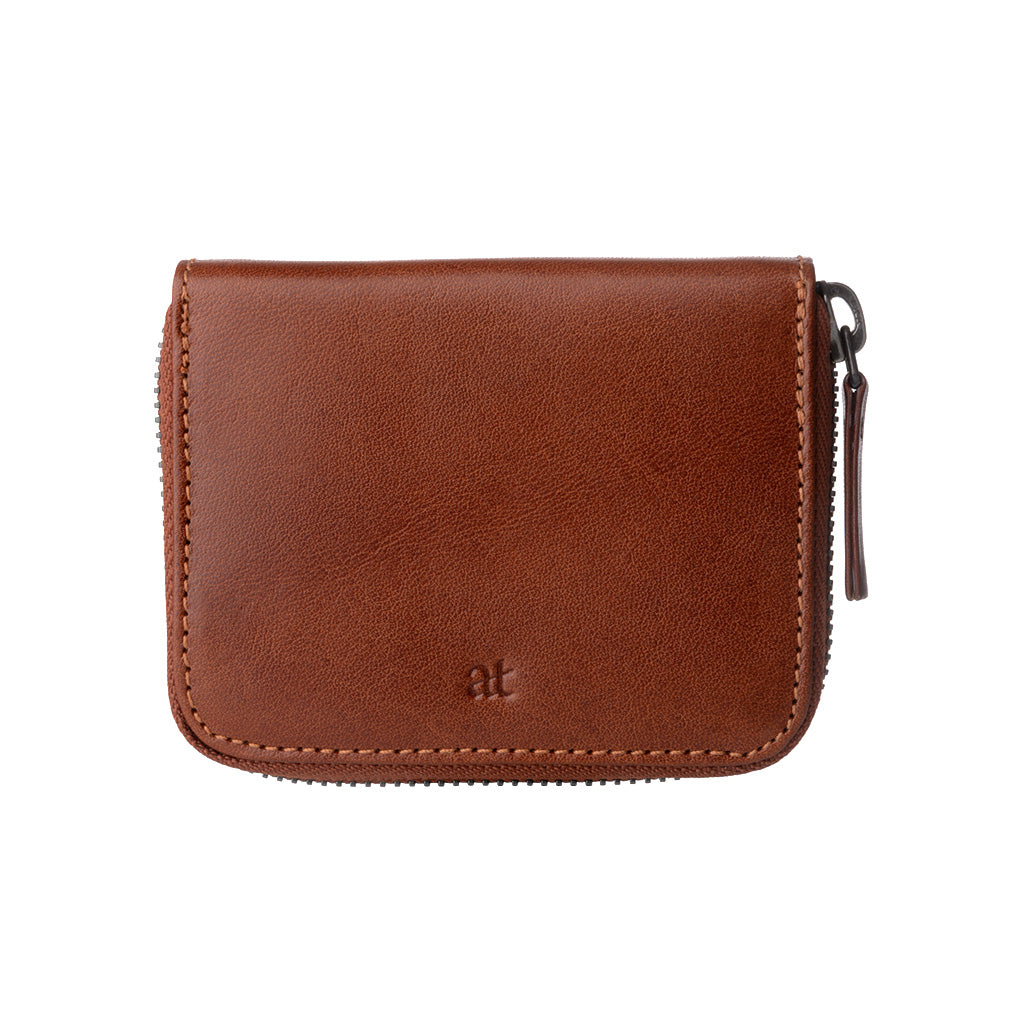 Support de carte de crédit Antica Toscana avec zip zip zip autour du vrai cuir et de 11 poches Tessere