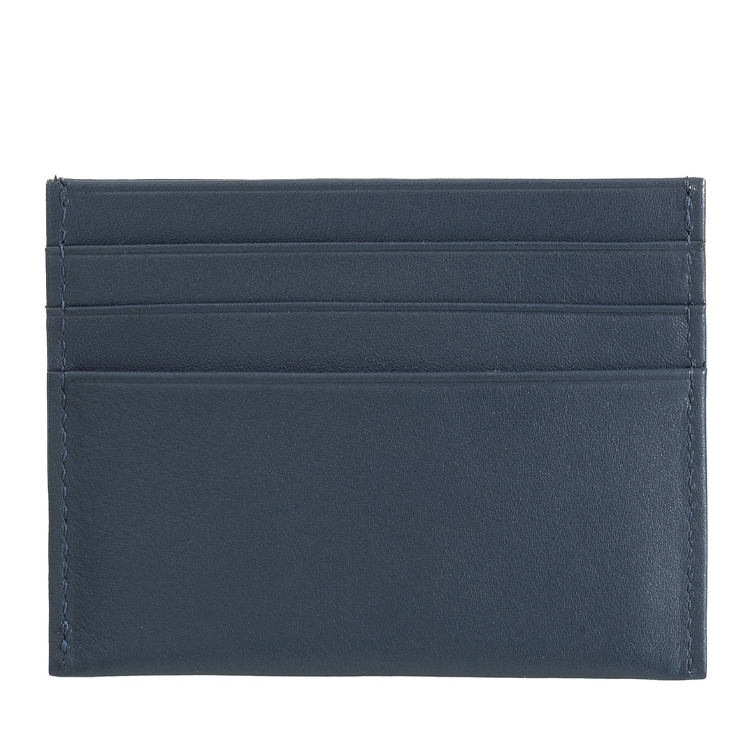 Nuvola Leather Porte-cartes de crédit Hommes Femmes Slim Pocket en cuir souple Nappa avec 6 poches porte-cartes