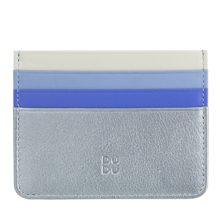 DUDU Leather Credit Card Holder for Men and Women, Ultra Thin Flat Design, Pocket, Card Holder