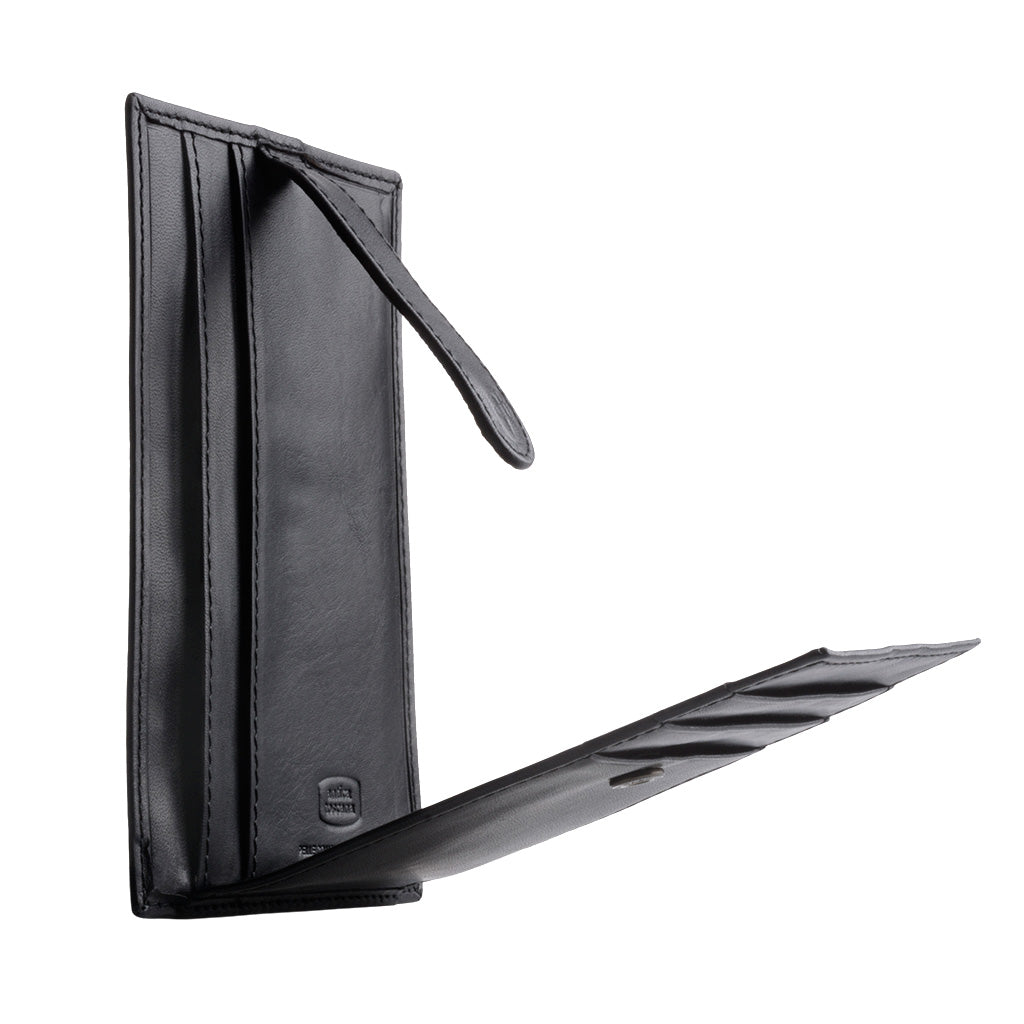 Antica Tuscany Credit Card Holder Man in Italian Genuine Leather Slim Card Holder with Clip Button