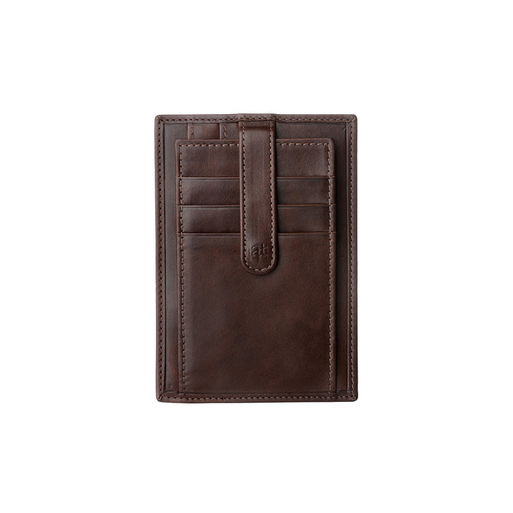 Antica Toscana Credit Credit Men's Cards In Vera Italian Leather Slip Slim Carter With Clip button