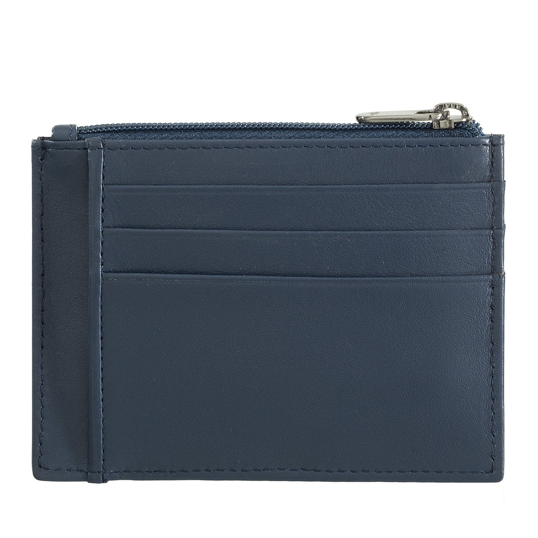 Cloud Leather Sachet Wallet Credit Card Holder Pocket Leather Coin Pocket Zipper Zip