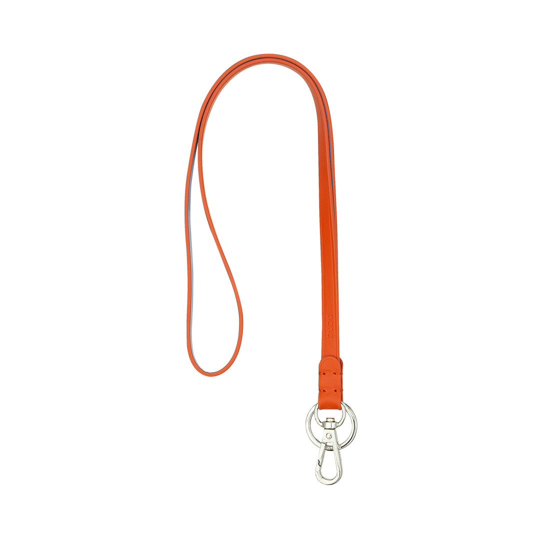 DuDu Cordino -Spitze mit Ring und Carabin -Metall in echtem Leder, Spitze für Schlüssel, Abzeichentür, Auto, Schlüsselbund