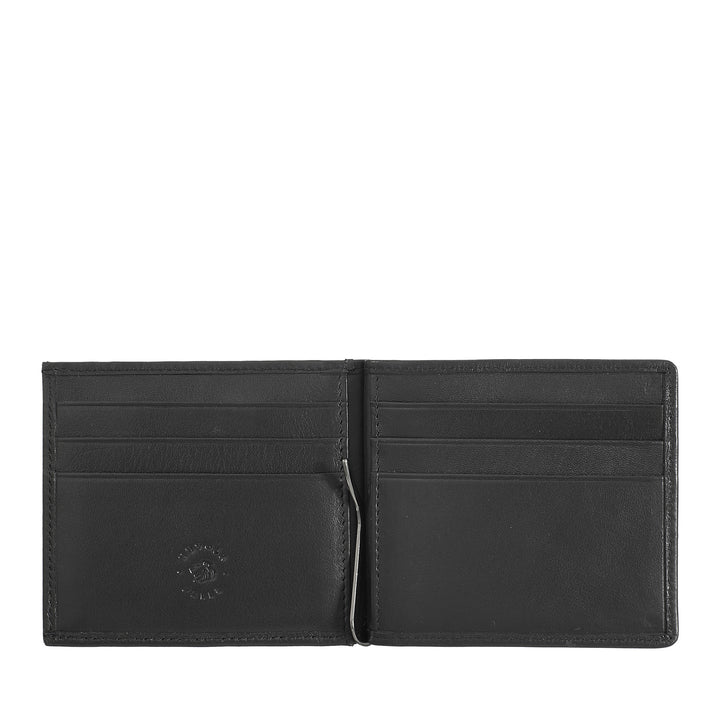 Nuvola Leder Brieftasche Männer mit echtem Lederclip mit Halter und Tag -Taschen und Taschen