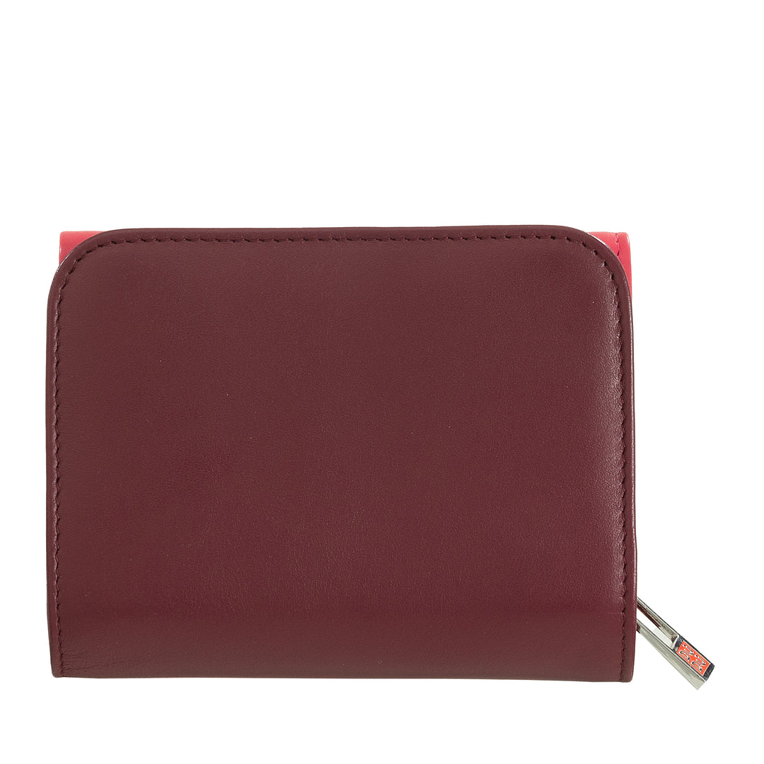 DuDu Piccolo RFID Wallet RFID in farbenfrohen mehrfarbigen Leder