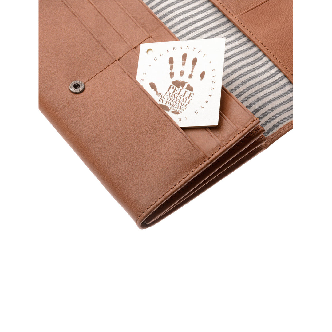 Portefeuille de portefeuille féminin Antica Toscana avec un vrai cuir haïbili avec support de carte de carte PATTA et charnière externe