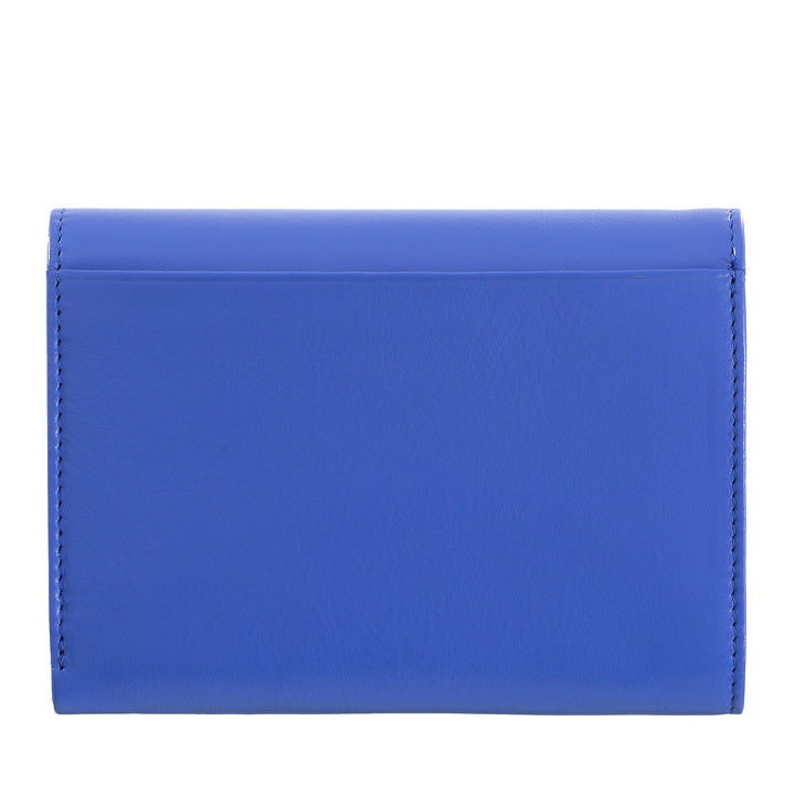 DuDu Portefeuille en cuir véritable RFID pour femme avec porte-monnaie, Portefeuilles colorés à double battant Porte-cartes de crédit Porte-billets