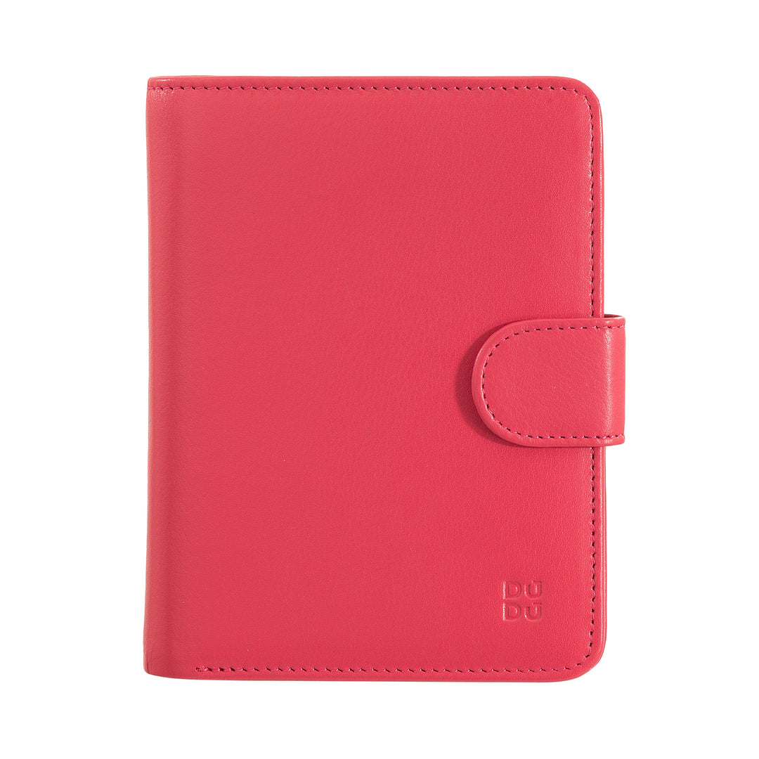 DUDU Women's Wallet in Colored Soft Leather RFID Block with Zip Coin Wallet and Credit Card Holder