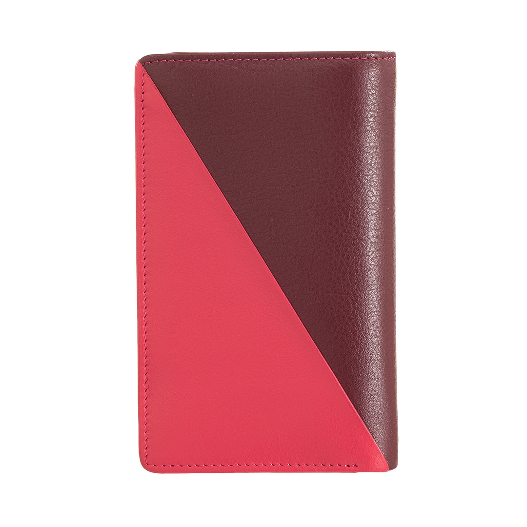 Dudu coloriage portefeuille féminin RFID en cuir multicolore avec porte-clés, poches et cartes de porte-carte