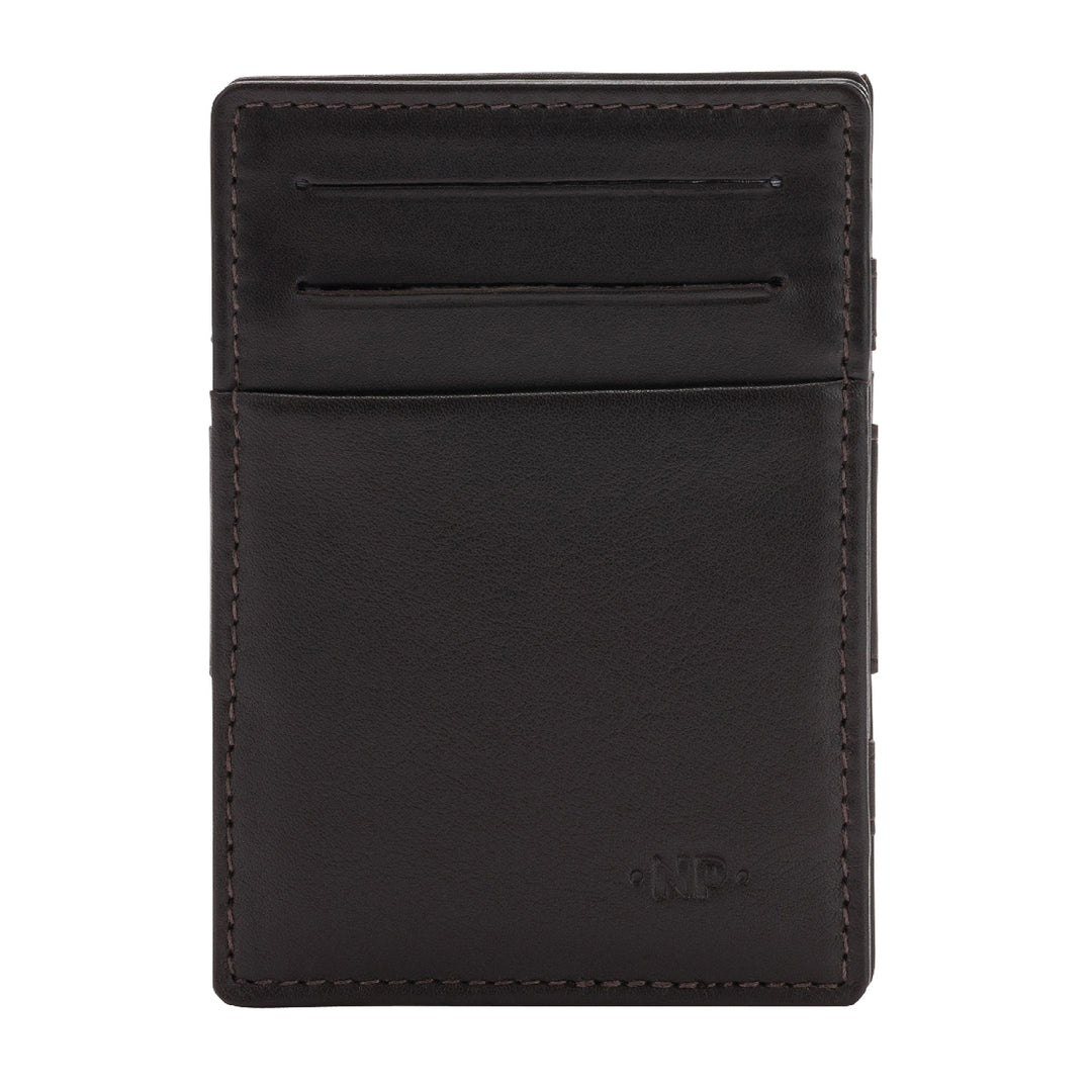 Nuvola Leather Magic Portfolio Man in Leather Magic Willet Small con 6 bolsillos de tarjetas de crédito