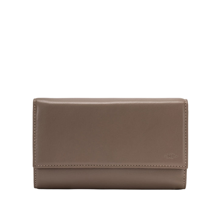 Nuvola leather wallet woman big capacity in real multitish leather with credit card holder holder holder