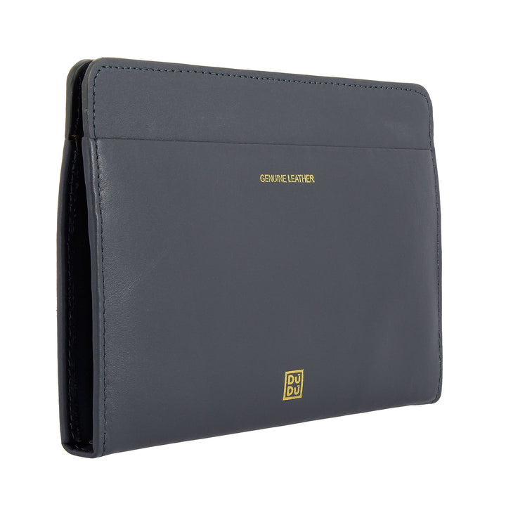 DuDu Frauen Brieftasche weiche Leder -Nappa -Kupplungsbeutel mit Doppelmagnet -Zip -Kreditkartenhalter