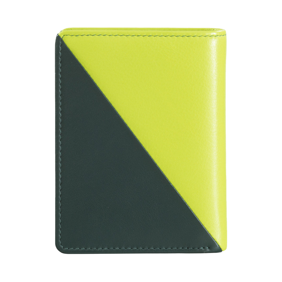 DuDu Portefeuille pour femme en cuir coloré Porte-cartes et mouchoirs avec porte-monnaie Zip et bouton
