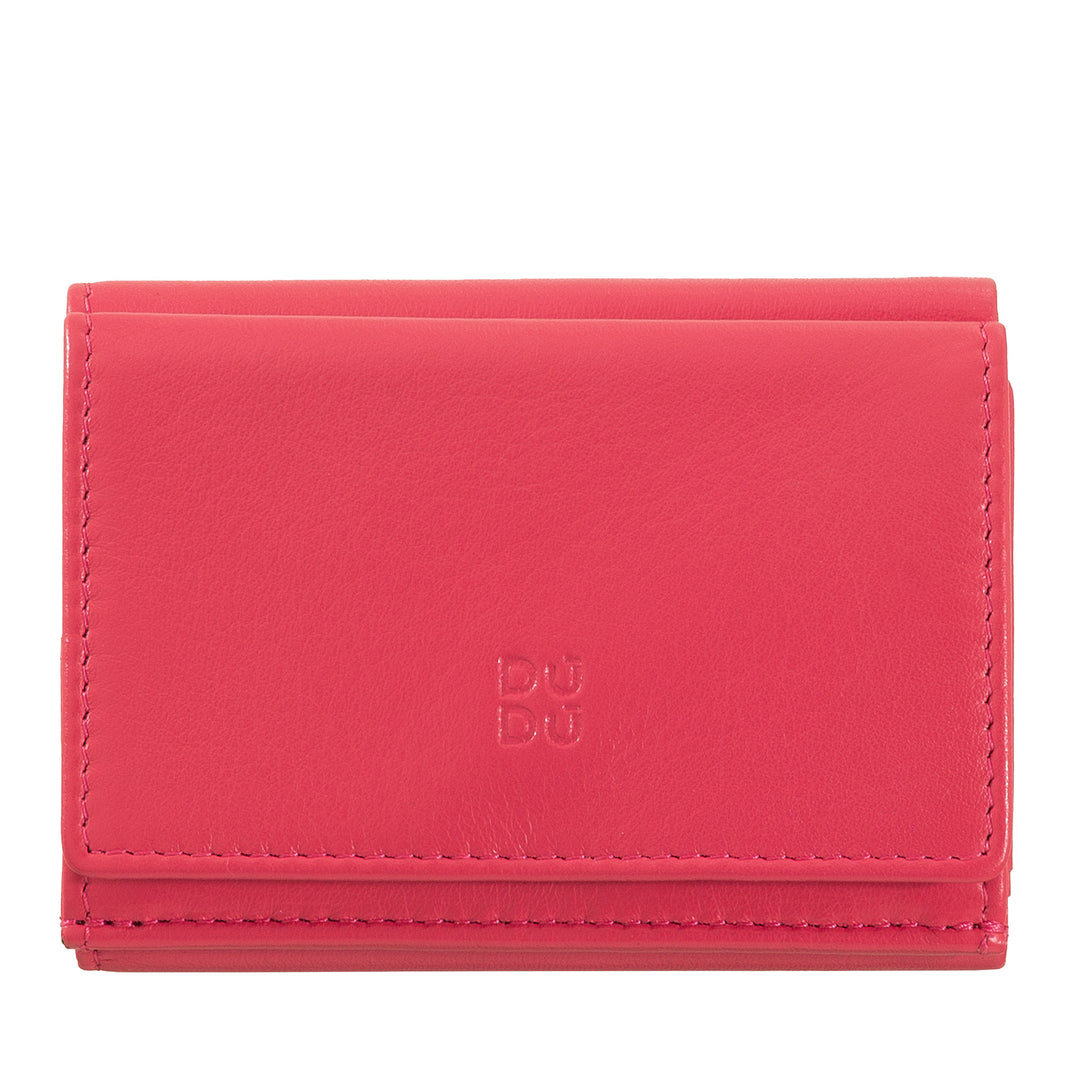 DUDU Small Herren Leder Brieftasche, Frauenbrieftasche, kompaktes Design mit Banknoten und Karten Türen Türen
