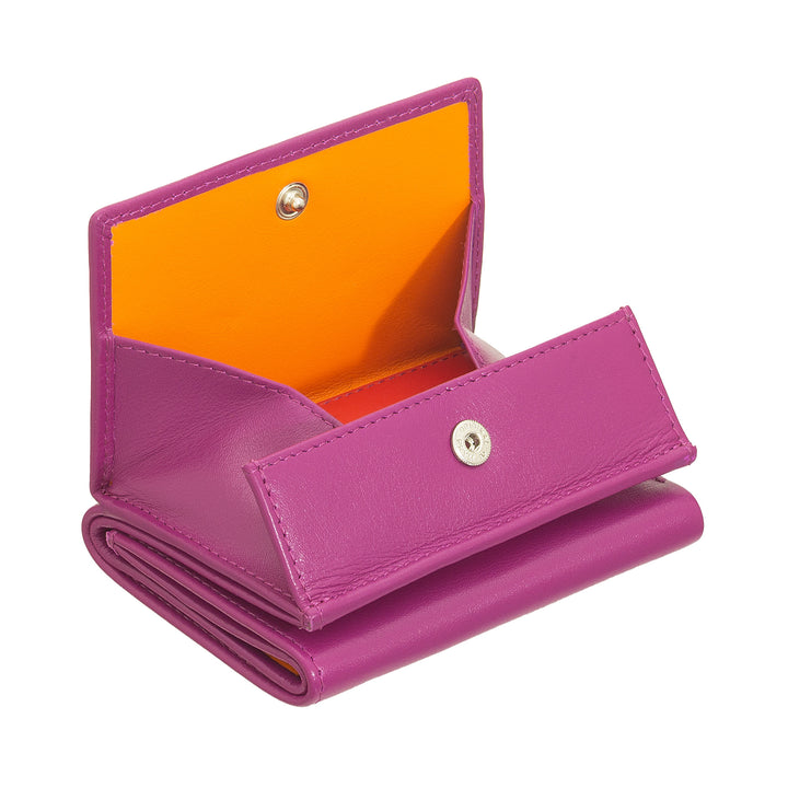 DuDu Kleine Leder -Männerbrieftasche, Frauenbrieftasche, kompaktes Design mit Halterhalter und Karten