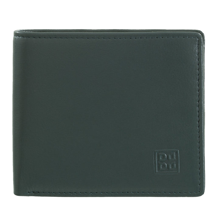 DUDU Men's RFID Small Wallet Leather Multicolor Card Holder Card Cards