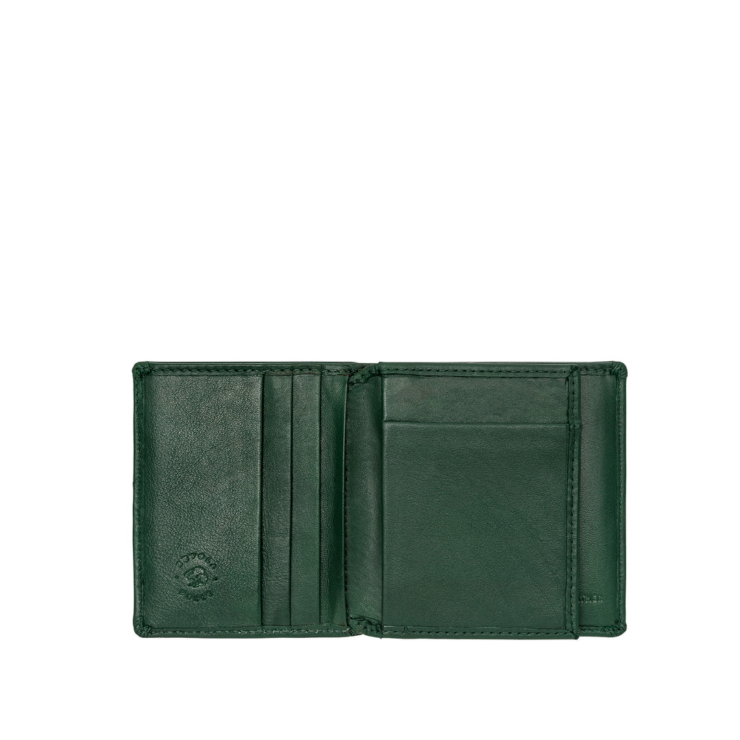 Nuvola Leder Brieftasche für Männer kleiner Kreditkartenhalter in echtem Taschenhaut von 8 Banknotenhalterkarten