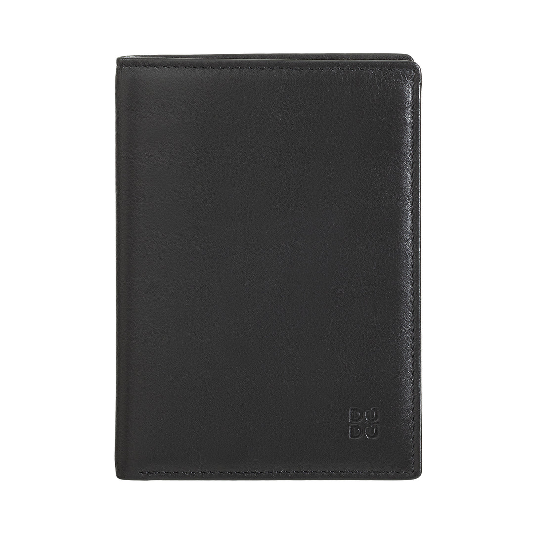 DUDU men's book portfolio rfid in multicolor leather leather with lightning