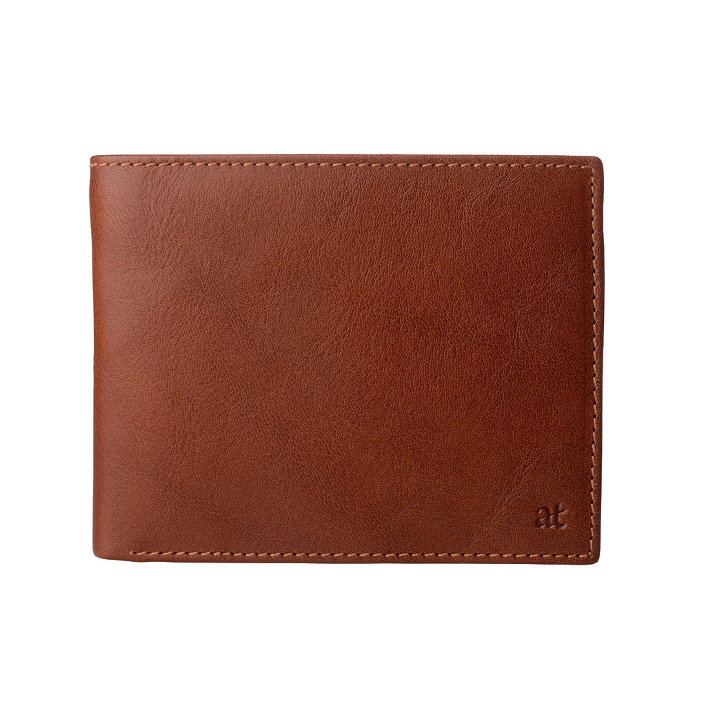 Antique Tuscan Men's Classic Italian Genuine Leather Wallet with Coins and Pockets Credit Card Holder