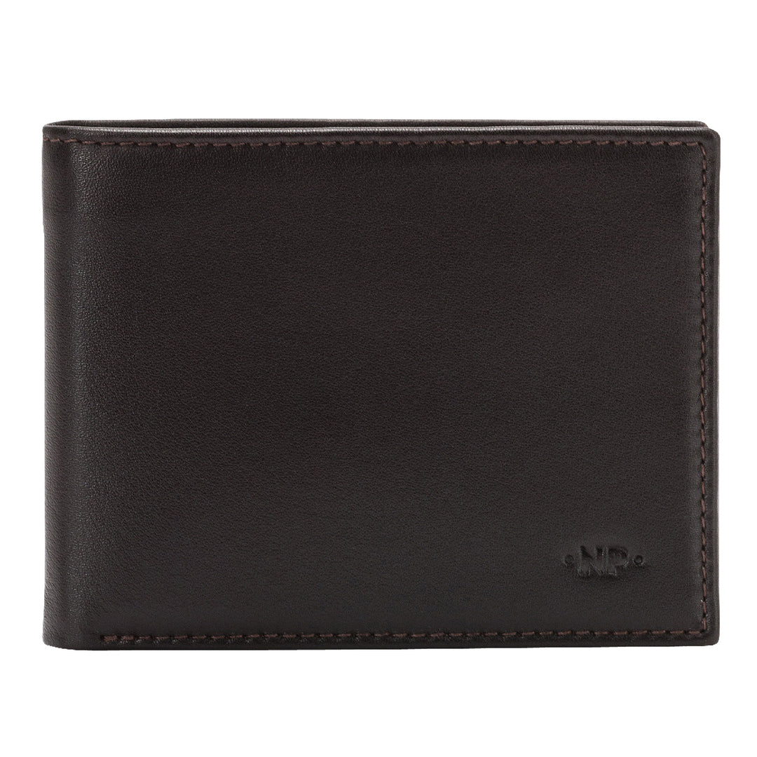 Portefeuille en cuir Nuvola en cuir masculin avec 10 cartes de cartes de crédit sans porte d'entrée