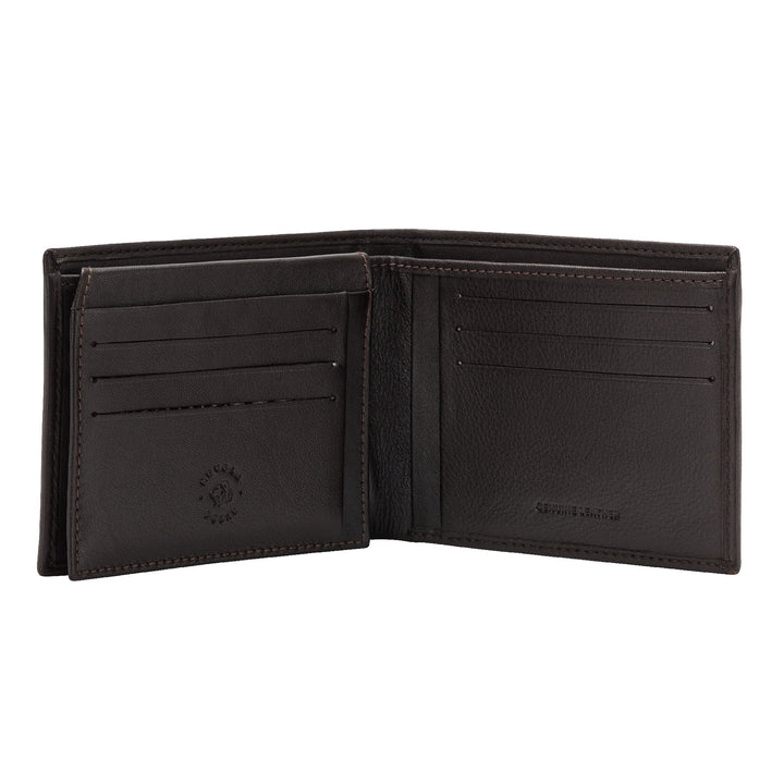 Portefeuille en cuir Nuvola en cuir masculin avec 10 cartes de cartes de crédit sans porte d'entrée
