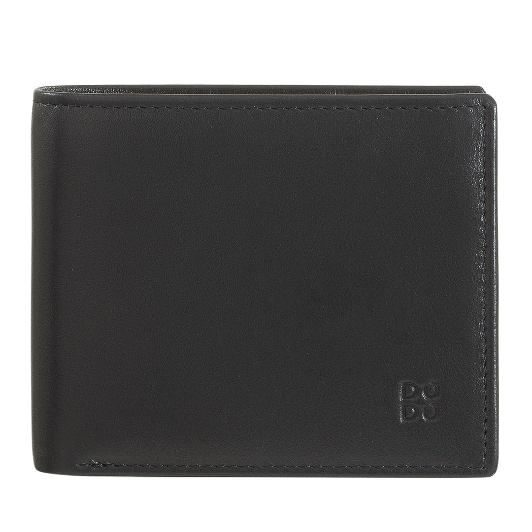 DuDu Portefeuille en cuir RFID pour hommes avec porte-monnaie