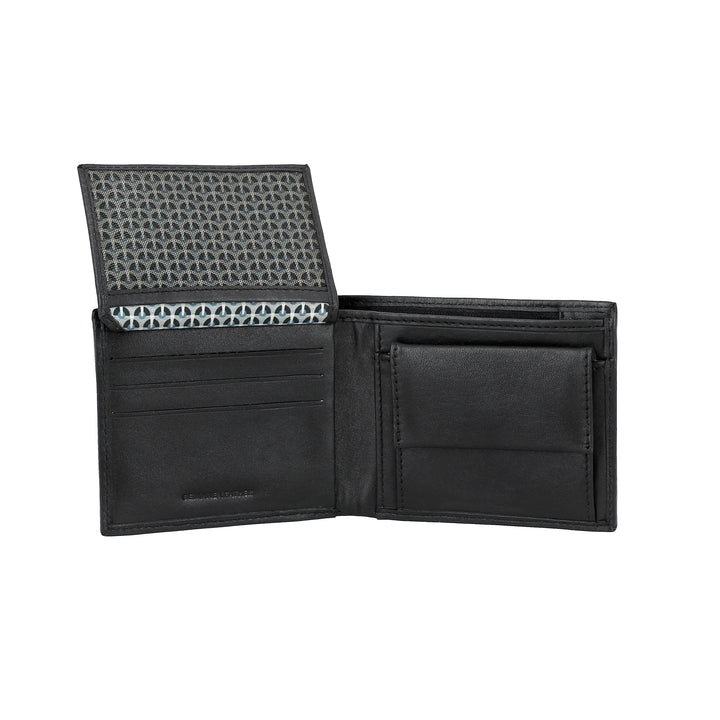 Cloud Leather Men's Small Wallet in Genuine Leather Nappa with Coin Bag and Zipper Zipper Inside