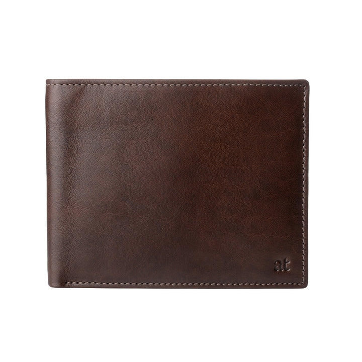 Antique Tuscan Men's Wallet in Italian Genuine Leather with 9 Pockets Card Holder and 2 Banknote Holders