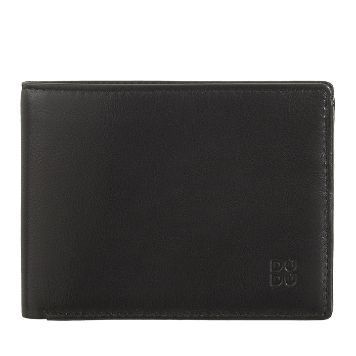 DuDu Brieftasche Herrenblock RFID -Block in kleinen Skier -Ledertasche mit Kreditkartensteckplatz