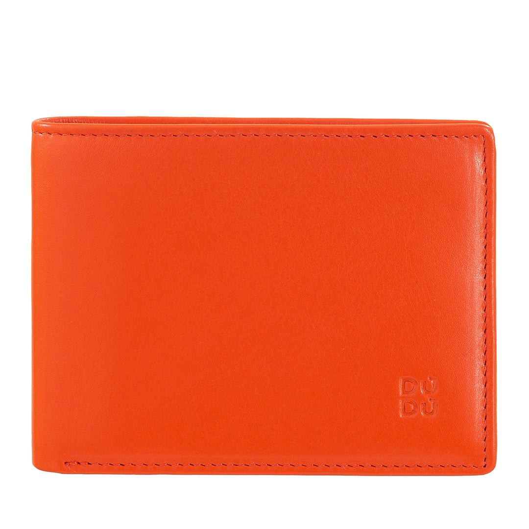 DuDu Portefeuille Homme RFID Block en cuir petit poche avec porte-cartes de crédit