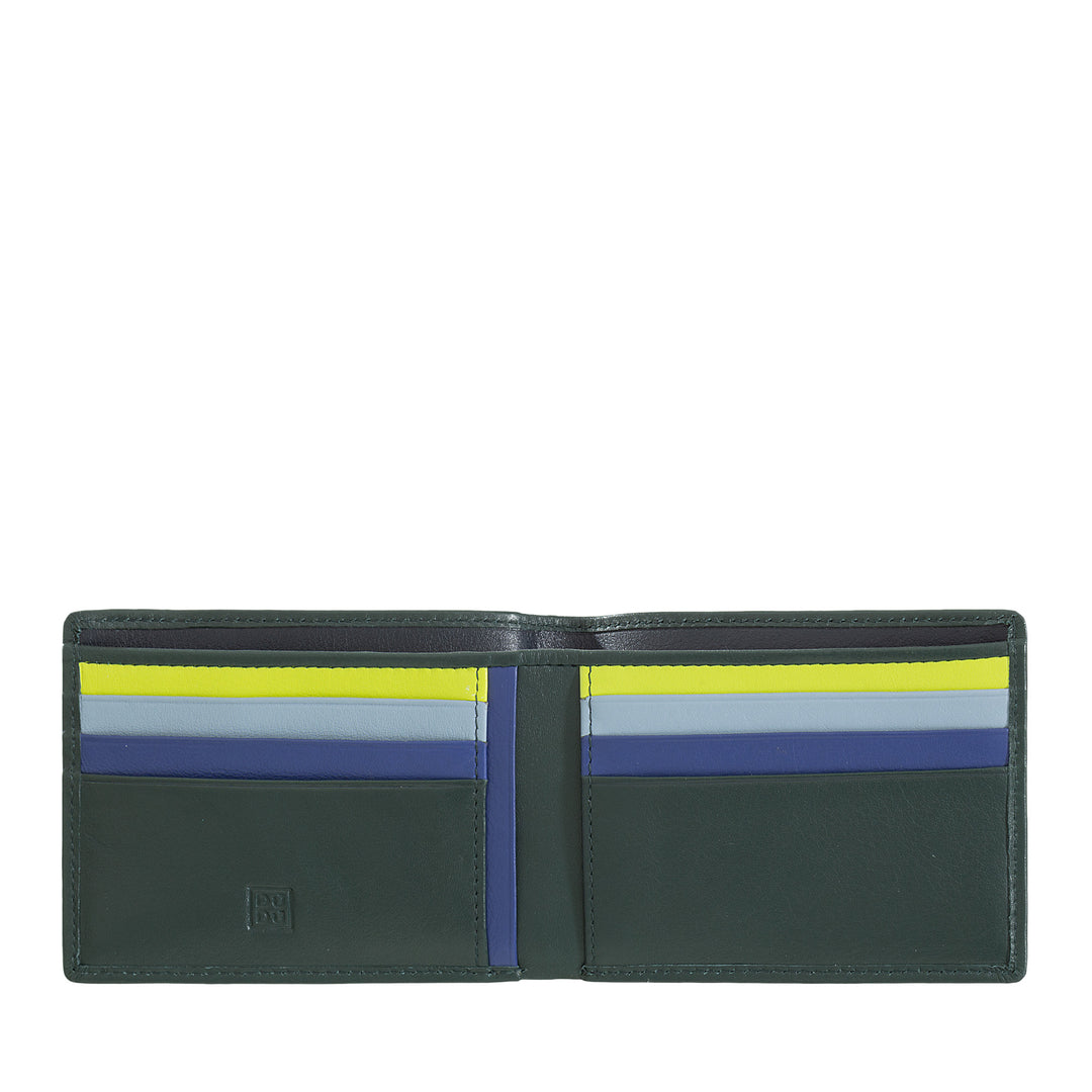 DUDU Men's Wallet RFID Blocked Leather Small Pocket with Credit Card Holder Slot