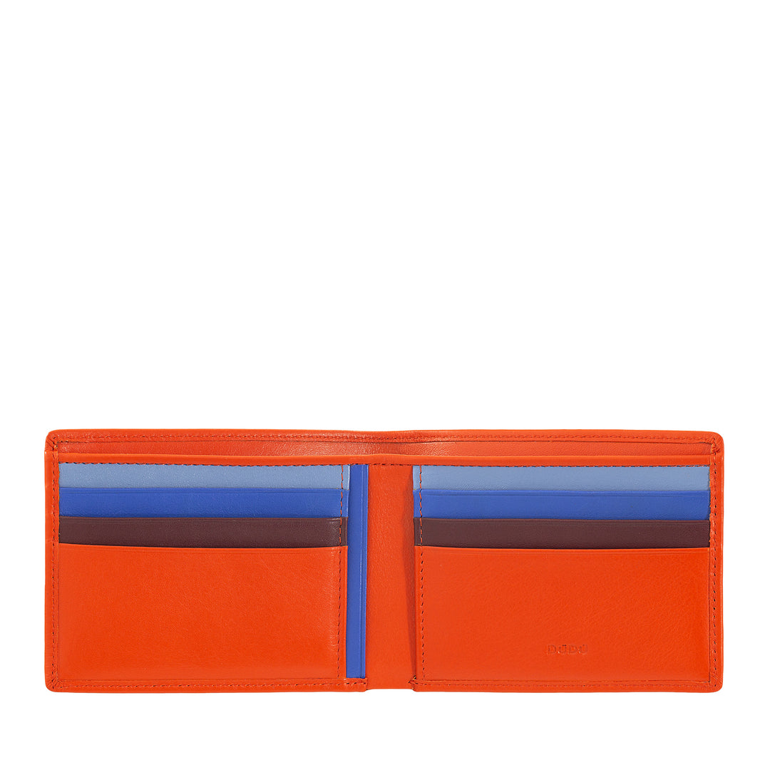 DuDu Brieftasche Herrenblock RFID -Block in kleinen Skier -Ledertasche mit Kreditkartensteckplatz