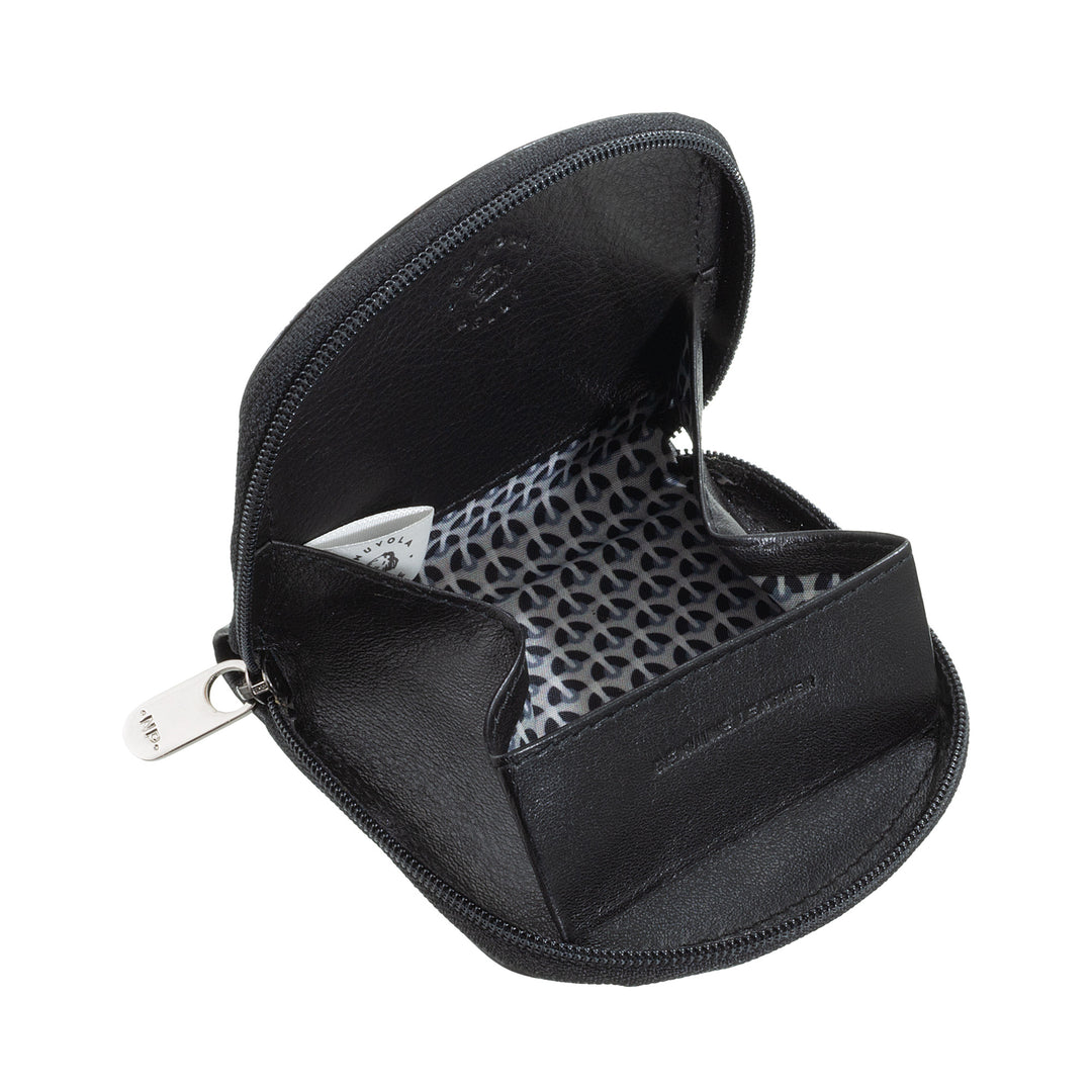 Cloud Leather Coin Bag in Nappa Leather Cockpit with Zipper Round Zipper