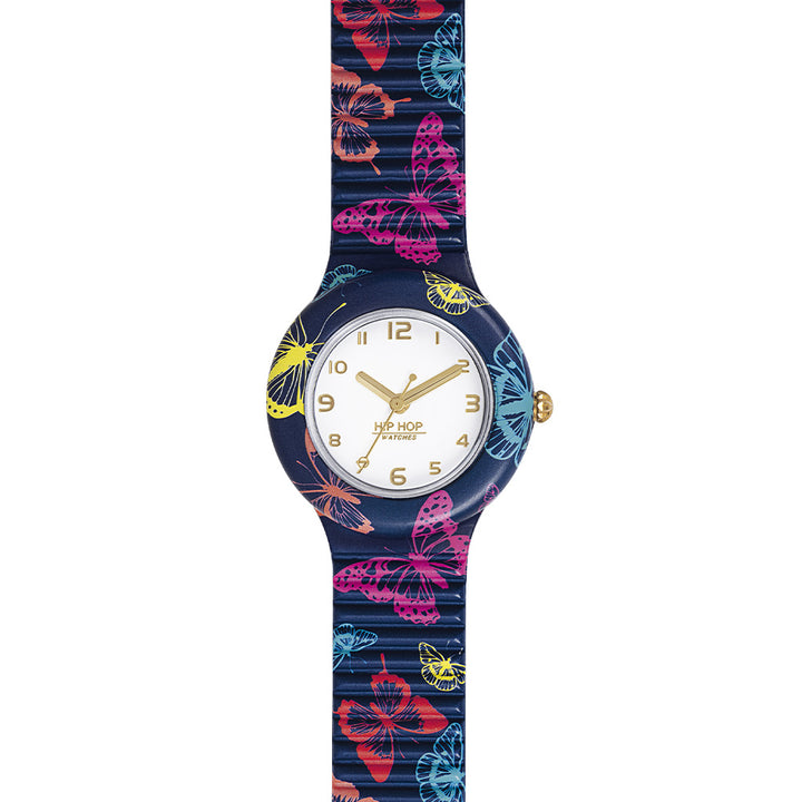 Hip Hop orologio BLUE BUTTERFLY Animals Addicted collection 32mm HWU1059