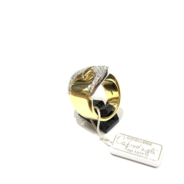 Recarlo anello Fibbia oro 18kt diamanti 0,60ct - Gioielleria Capodagli
